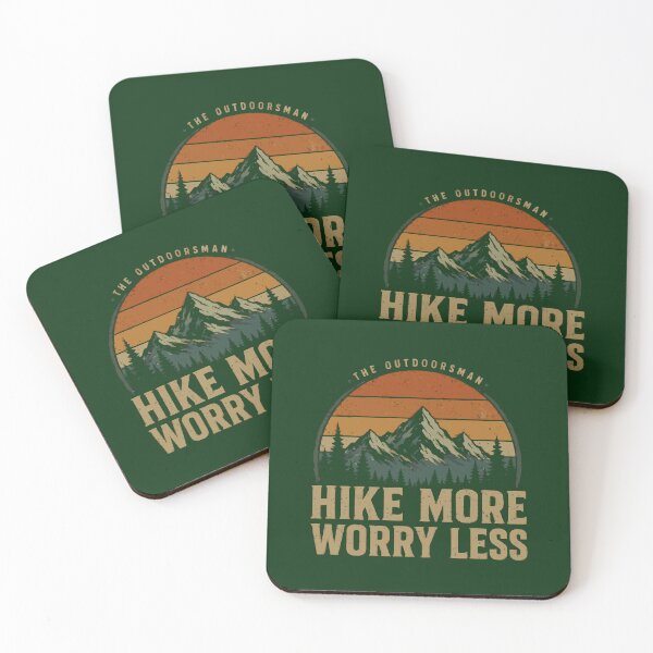 Item preview, Hike More Worry Less Retro Mountain Tee designed and sold by Epic Wear Store.