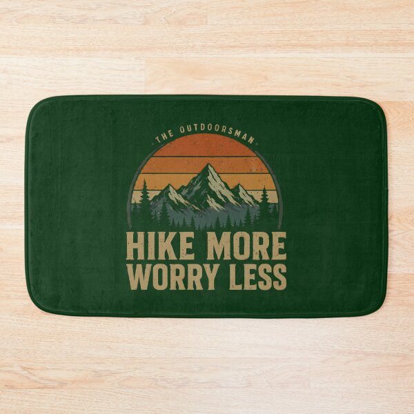 Item preview, Hike More Worry Less Retro Mountain Tee designed and sold by Epic Wear Store.