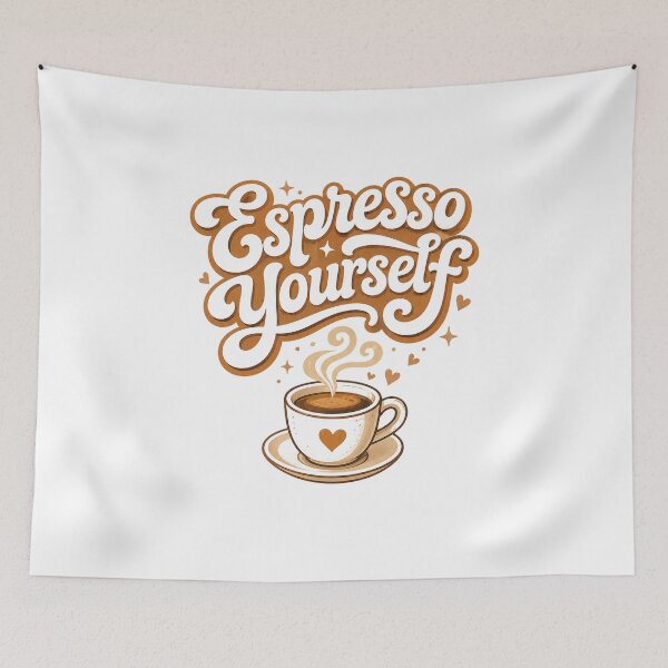 Item preview, Espresso Yourself - Cute Coffee Pun Mug Tee designed and sold by lexiangelus93.