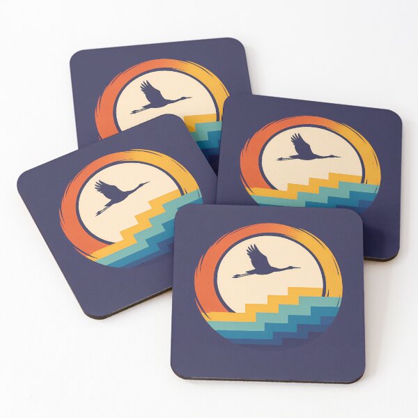 Item preview, Crane Over Enso Sun and Stepped Waves designed and sold by InkSmithery.