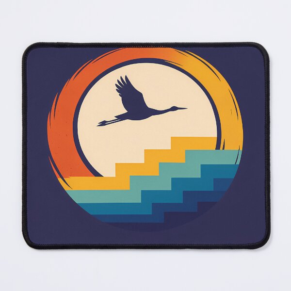 Item preview, Crane Over Enso Sun and Stepped Waves designed and sold by InkSmithery.