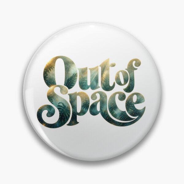 Item preview, Out of Space — Vintage Tropical Lettering (Mist‑Shrouded Foliage, Pearlescent Gold Fleck) designed and sold by Jandedan.