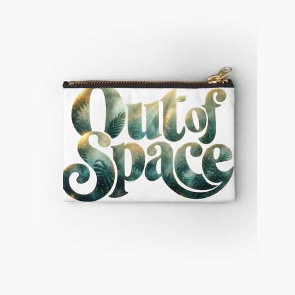 Item preview, Out of Space — Vintage Tropical Lettering (Mist‑Shrouded Foliage, Pearlescent Gold Fleck) designed and sold by Jandedan.