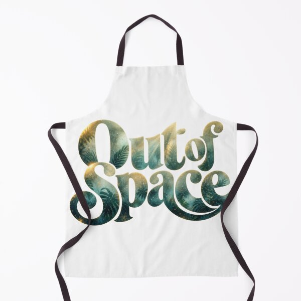 Item preview, Out of Space — Vintage Tropical Lettering (Mist‑Shrouded Foliage, Pearlescent Gold Fleck) designed and sold by Jandedan.