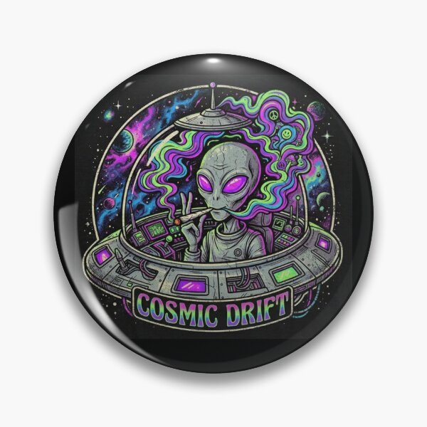 Item preview, Smoking Alien UFO designed and sold by ALL ART .