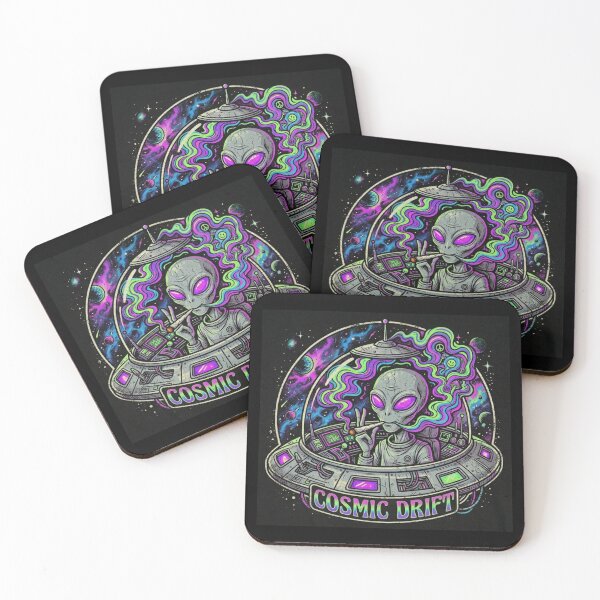Item preview, Smoking Alien UFO designed and sold by ALL ART .