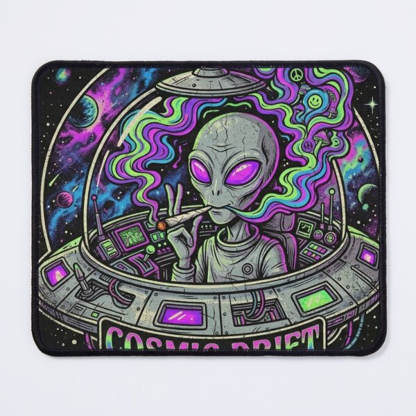 Item preview, Smoking Alien UFO designed and sold by ALL ART .