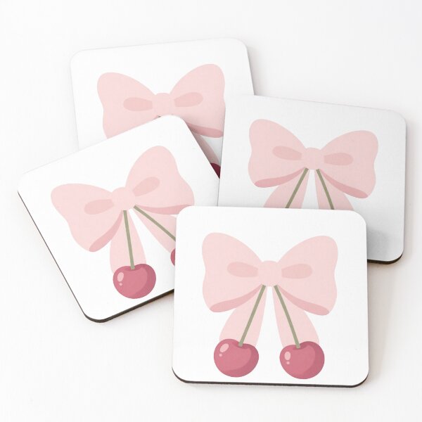 Item preview, Cute Pink Bow with Cherries Illustration – Coquette Aesthetic Vector Graphic designed and sold by NeonSketch Lab.