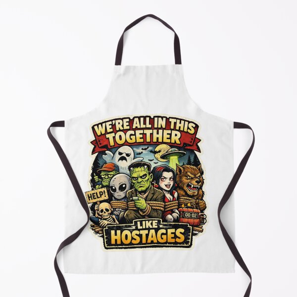 Item preview, Funny Horror Monster Shirt - We're All In This Together Like Hostages - Sarcastic Halloween Tee designed and sold by MerchlyMike.