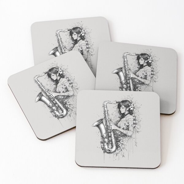 Item preview, Girl with Saxophone- World Music Day designed and sold by Art-Arcade6.