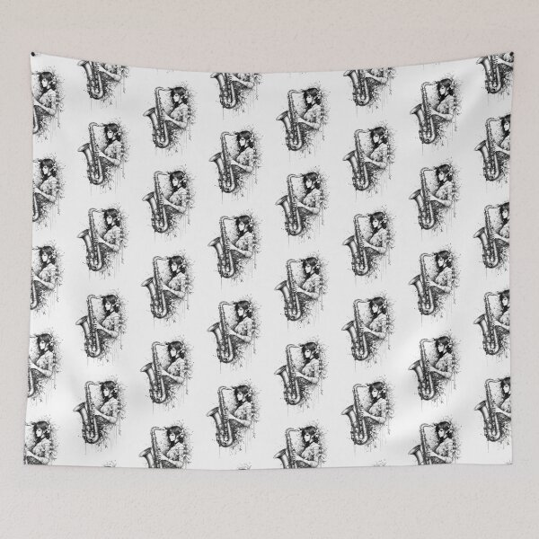 Item preview, Girl with Saxophone- World Music Day designed and sold by Art-Arcade6.