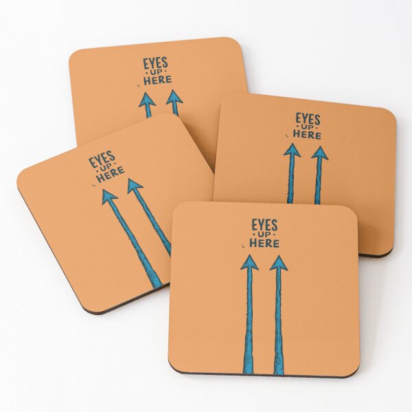 Item preview, Eyes Up Here – Funny Minimal Meme Arrow Design designed and sold by V--I--R.
