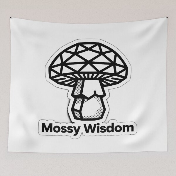 Item preview, Cottagecore Dad: 'mossy Wisdom' Minimalist Sticker designed and sold by Arte-Excellency.