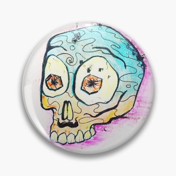 Item preview, King of the Void – Vibrant Surreal Skull and Golden Crown Illustration designed and sold by Odd shloox.