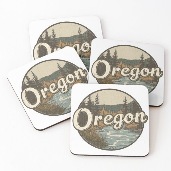 Item preview, Oregon Landscape Vintage Badge  designed and sold by PamLeeDesign.