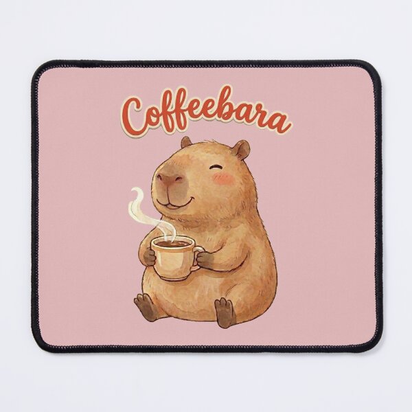 Item preview, Cute Capybara Drinking Coffee designed and sold by MegaNovaArt.