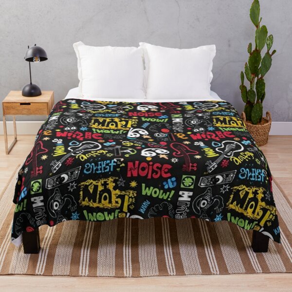 Item preview, 90s Punk Rock Graffiti - Loud Music Noise Guitar Seamless Pattern designed and sold by myforestfog.
