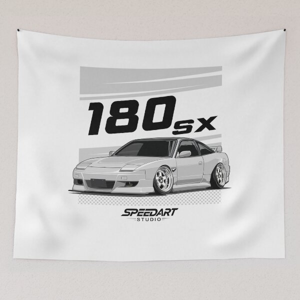 Item preview, Retro wžWhite 180SX – Street Legend  designed and sold by SpeedArtStudio.