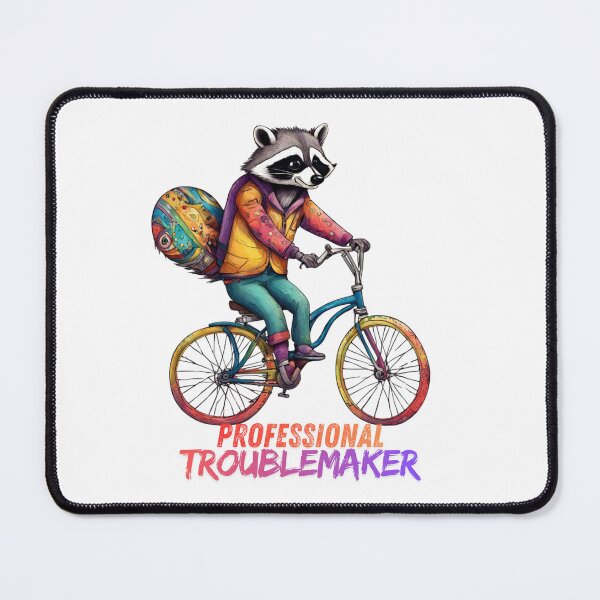 Item preview, Raccoon on a bicycle designed and sold by WhimsyBeast.