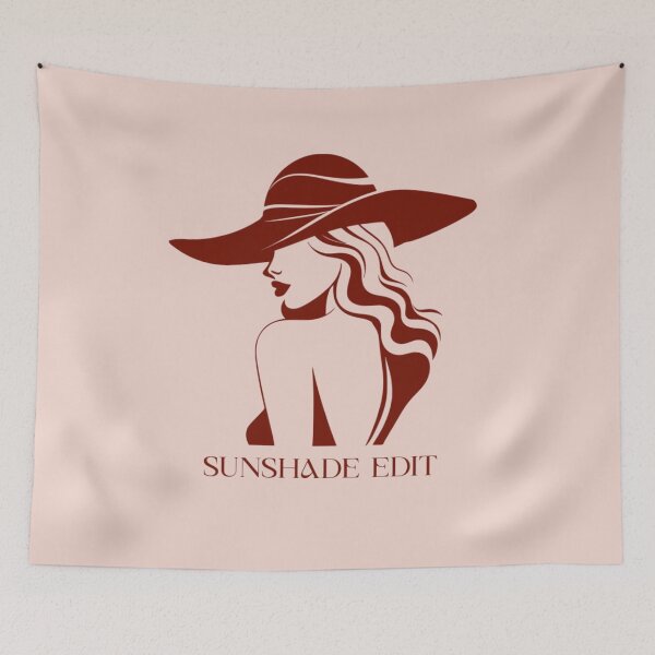 Item preview, Sunshade Edit: Elegant Summer Hat Silhouette Art designed and sold by TZAR WORKS.