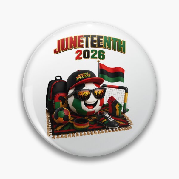Item preview, Juneteenth 2026 Soccer Ball Cartoon – Freedom Football Design designed and sold by ArtSpark Studio.
