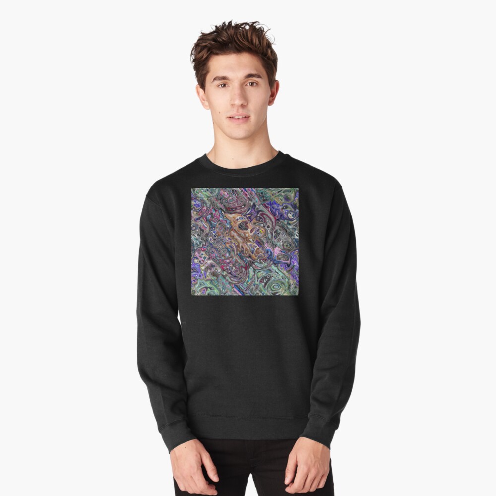 Abstract Melted Colors Pullover Sweatshirt