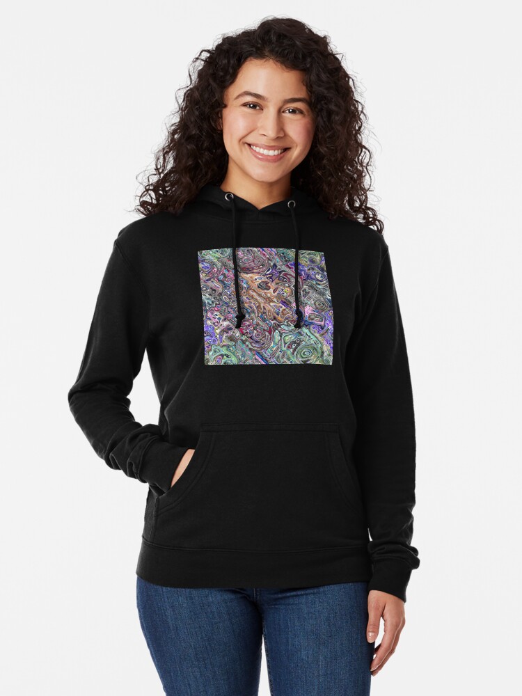 Alternate view of Abstract Melted Colors Lightweight Hoodie