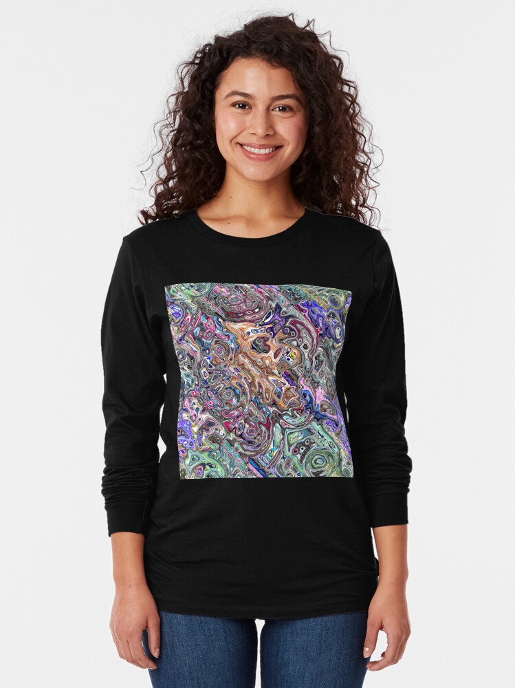 Alternate view of Abstract Melted Colors Long Sleeve T-Shirt