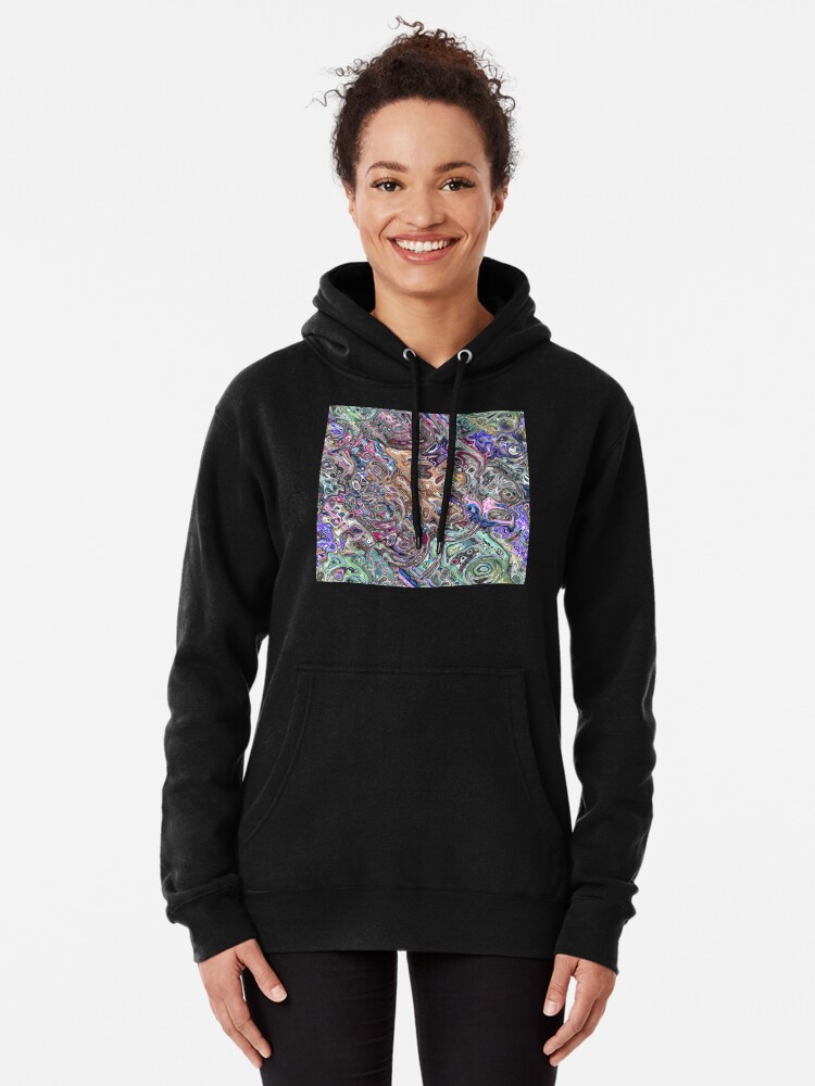 Alternate view of Abstract Melted Colors Pullover Hoodie