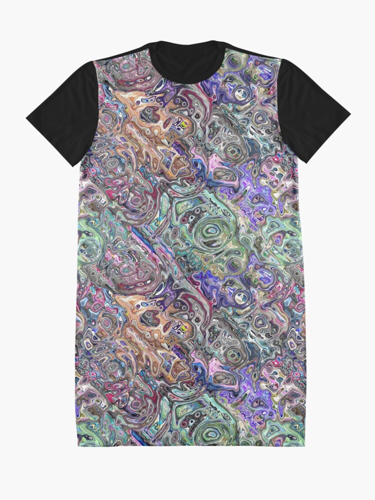 Alternate view of Abstract Melted Colors Graphic T-Shirt Dress