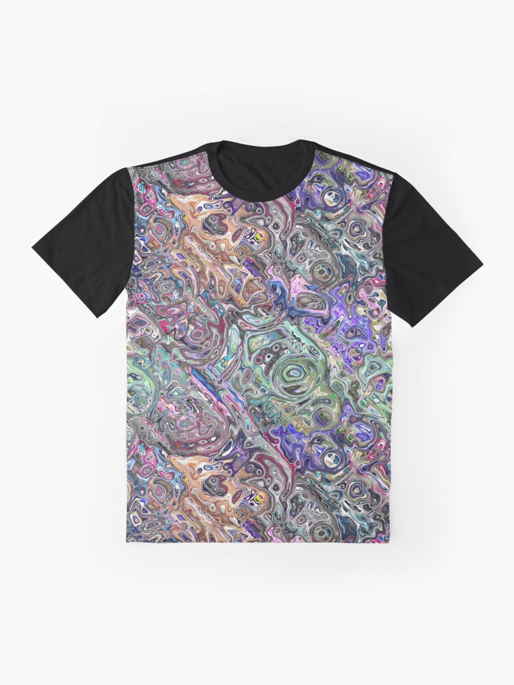 Alternate view of Abstract Melted Colors Graphic T-Shirt