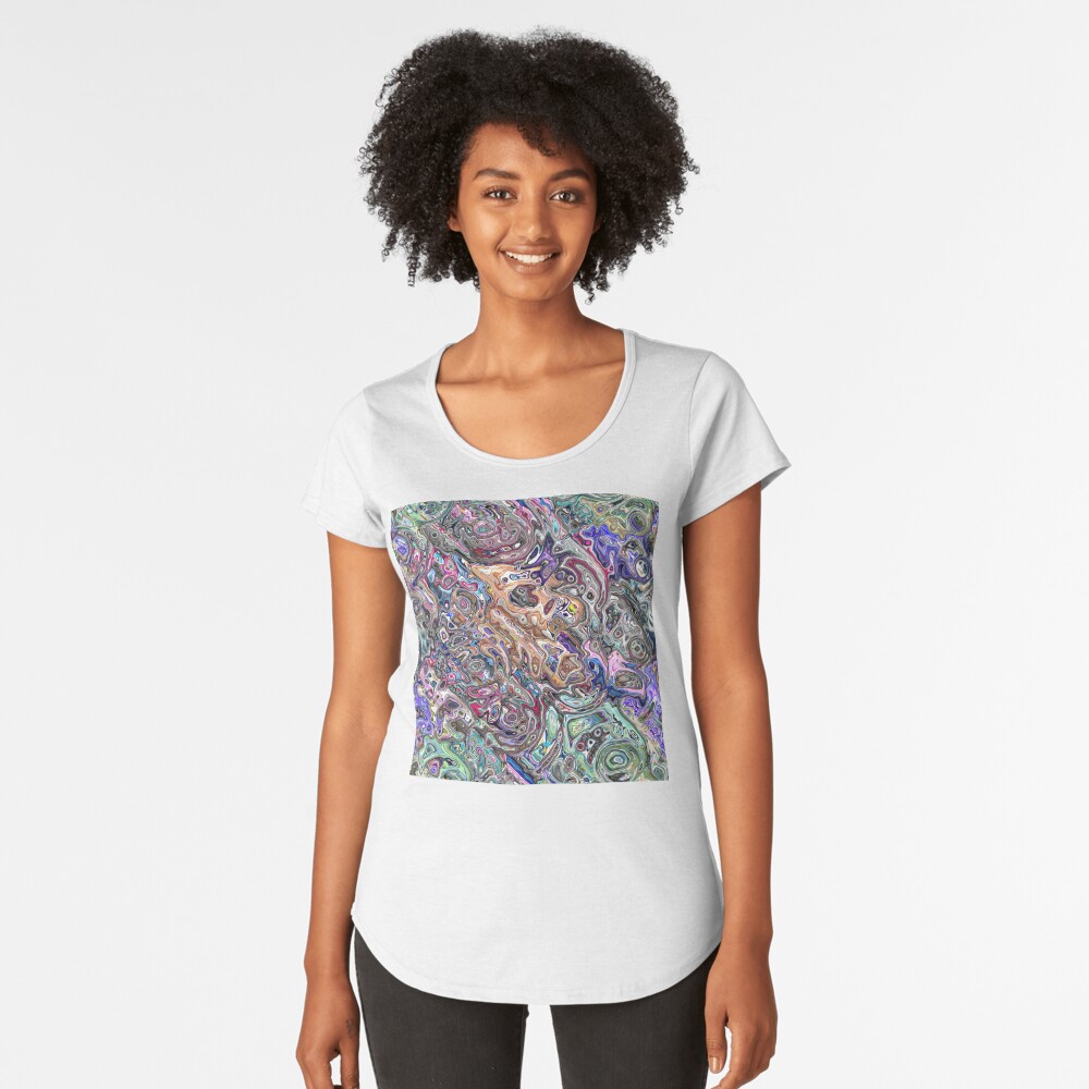 Abstract Melted Colors Premium Scoop T-Shirt