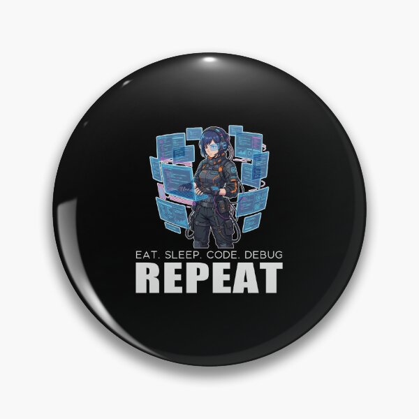 Item preview, Cyberpunk Software Developer - Eat Sleep Code Debug Repeat - Techwear Aesthetic designed and sold by Osmose-Studio.