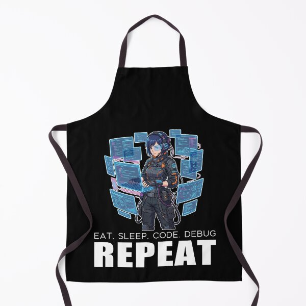 Item preview, Cyberpunk Software Developer - Eat Sleep Code Debug Repeat - Techwear Aesthetic designed and sold by Osmose-Studio.