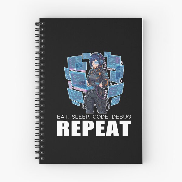 Item preview, Cyberpunk Software Developer - Eat Sleep Code Debug Repeat - Techwear Aesthetic designed and sold by Osmose-Studio.