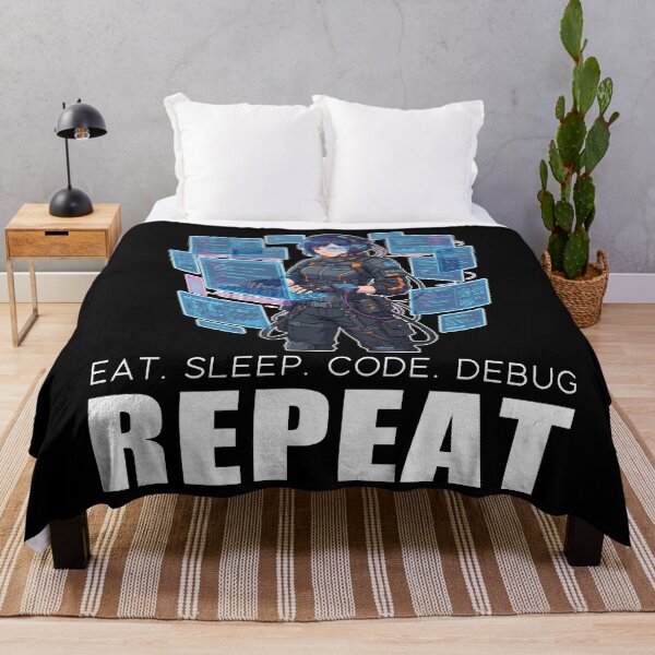 Item preview, Cyberpunk Software Developer - Eat Sleep Code Debug Repeat - Techwear Aesthetic designed and sold by Osmose-Studio.