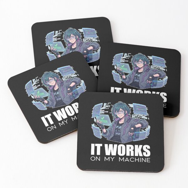Item preview, Cyberpunk Coder - It Works On My Machine - Futuristic Programming Art designed and sold by Osmose-Studio.