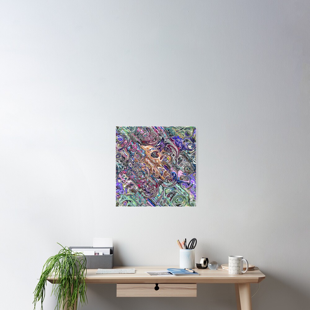 Abstract Melted Colors Poster