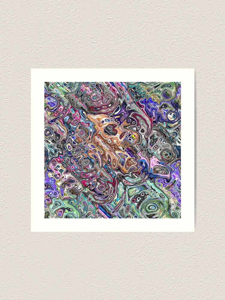 Alternate view of Abstract Melted Colors Art Print