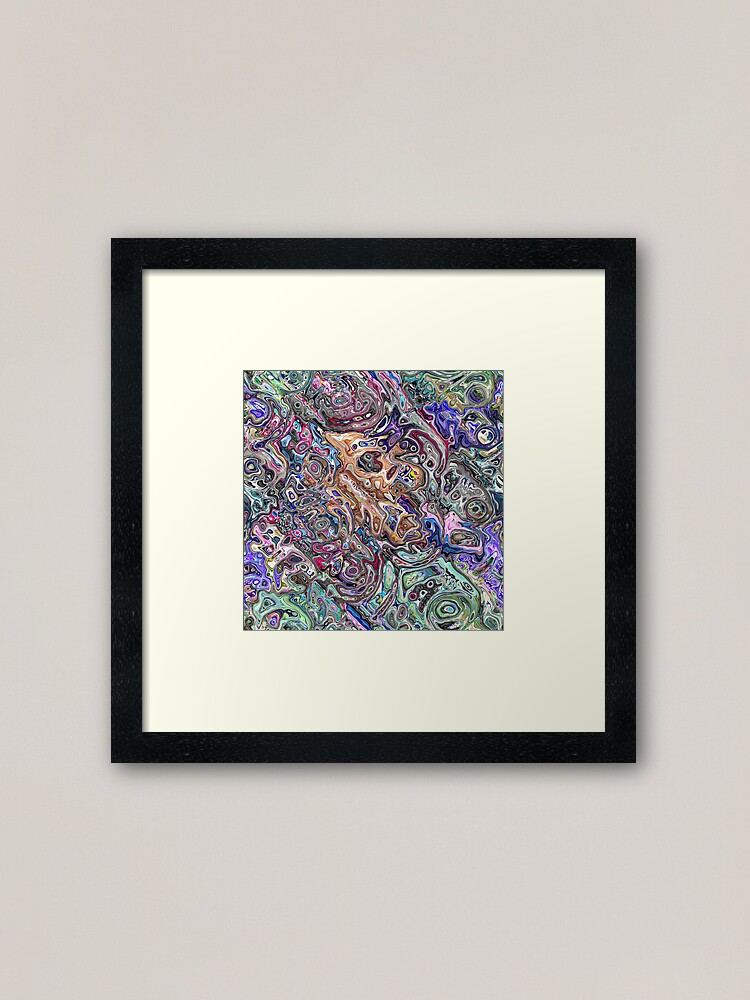 Alternate view of Abstract Melted Colors Framed Art Print