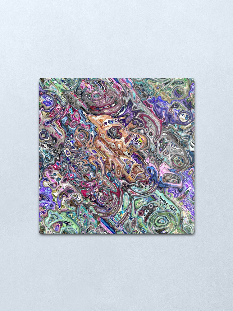 Alternate view of Abstract Melted Colors Metal Print