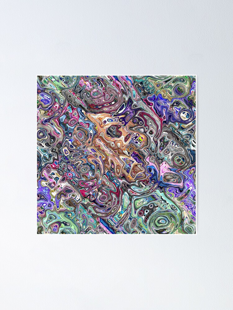 Alternate view of Abstract Melted Colors Poster
