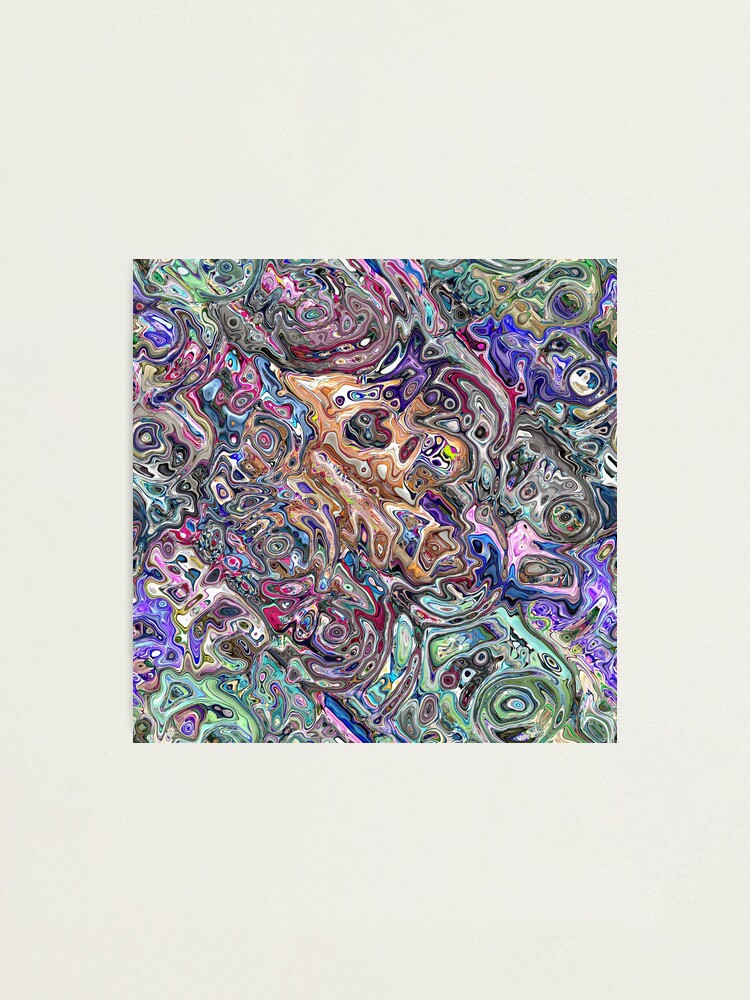 Alternate view of Abstract Melted Colors Photographic Print