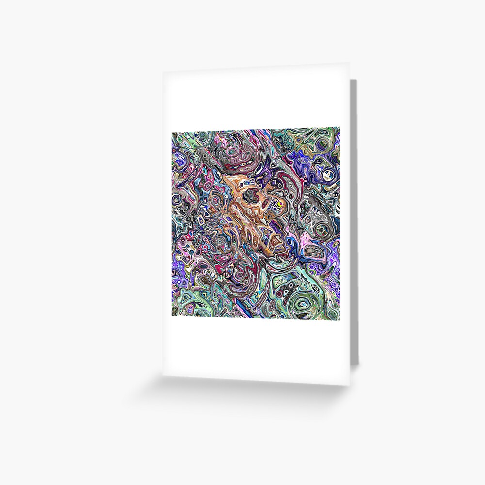 Abstract Melted Colors Greeting Card