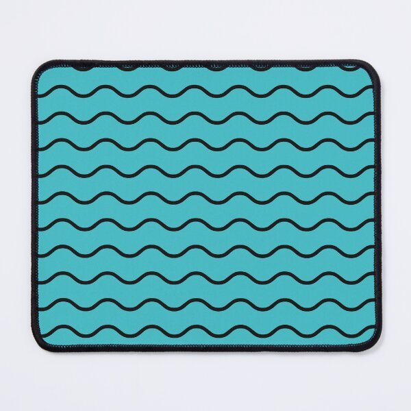 Item preview, Turquoise And Black Waves Pattern designed and sold by pattern-archive.