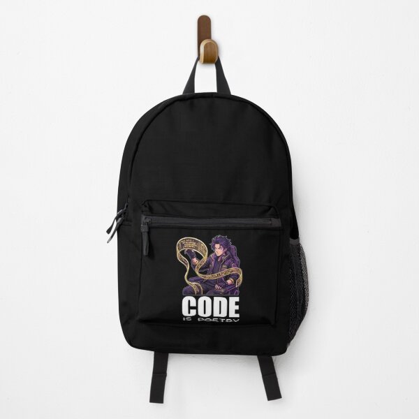 Item preview, Cyberpunk Programmer - Code Is Poetry - Futuristic Digital Art designed and sold by Osmose-Studio.