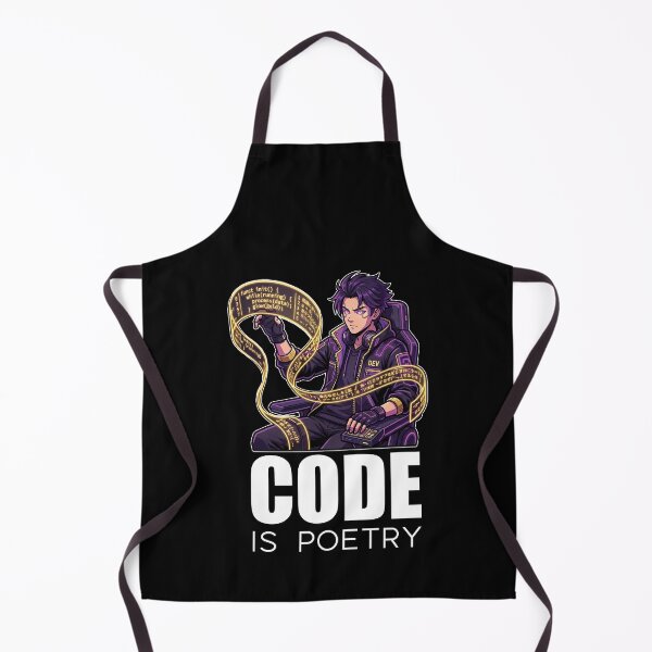 Item preview, Cyberpunk Programmer - Code Is Poetry - Futuristic Digital Art designed and sold by Osmose-Studio.