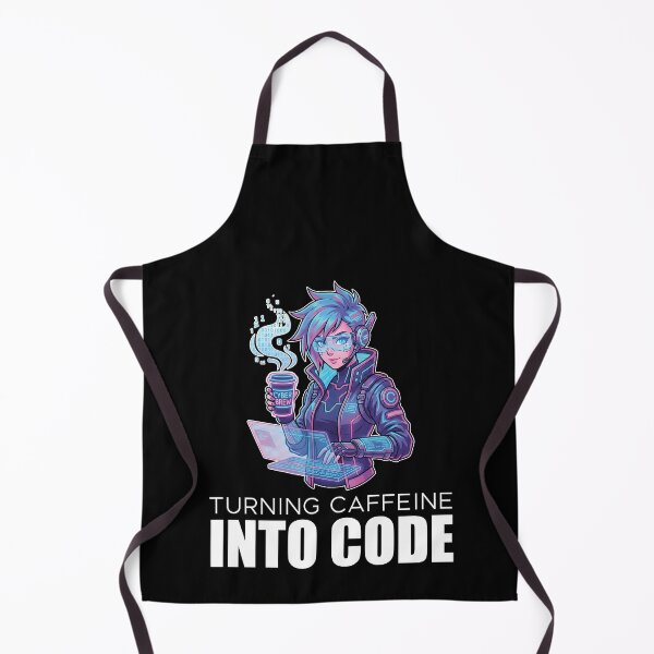 Item preview, Neon Developer - Turning Caffeine Into Code - Cyberpunk Coffee Art designed and sold by Osmose-Studio.