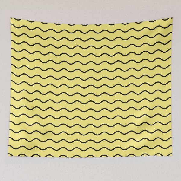Item preview, Yellow And Black Waves Pattern designed and sold by pattern-archive.