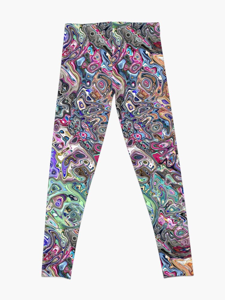 Alternate view of Abstract Melted Colors Leggings